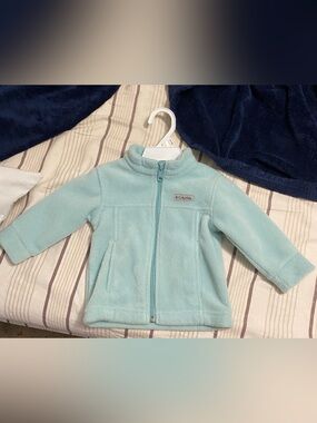Columbia Mint Blue Fleece Zip Jacket